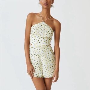 Anthropologie Hutch Ditsy Floral Seaside Romper